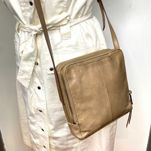 HOBO Treaty Crusade Taupe Leather Crossbody
